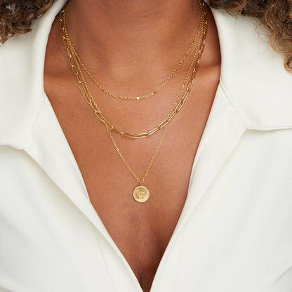 3-Layer Gold-Tone Necklace Set