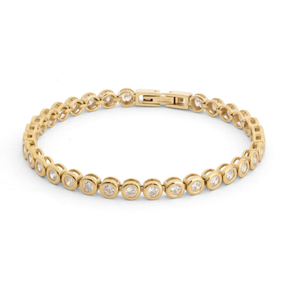 Luxe Clear Bezel Set Tennis Bracelet