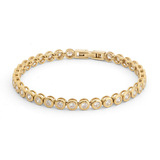 Luxe Clear Bezel Set Tennis Bracelet