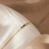 Multi Color Baguette Stone Gold Tone Bracelet