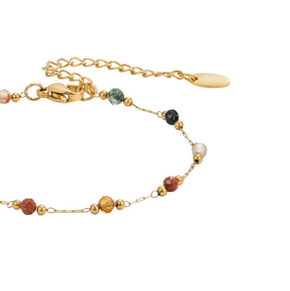 Multi Color Beaded Stone Bracelet