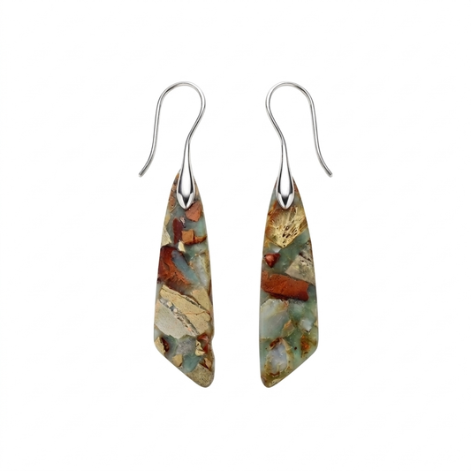 Natural Stone Drop Earrings