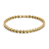 Olive Green Bezel Set Tennis Bracelet