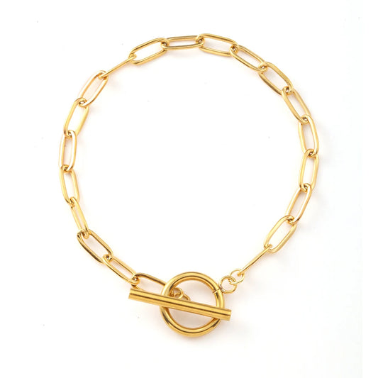 Paperclip Toggle Chain Bracelet