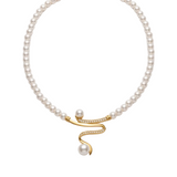 Pearl & Wavy Gold-Tone Jewelry Set