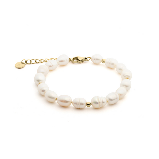 Pearl White Baroque Style Pearl Bracelet