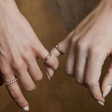 Pinky Promise Gold Tone Marquise CZ Signet Ring