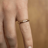 Pinky Promise Gold Tone Marquise CZ Signet Ring