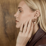 Pinky Promise Silver Tone Marquise Cut Dome Ring