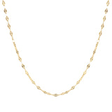 Polished Gold-Tone Petal Link Chain Necklace