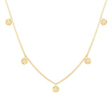 Ripple Gold-Tone Hammered Coin Charm Necklace