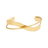 Gold-Tone Cross-Over Cuff Bracelet