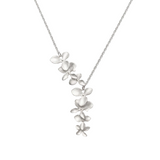 Silver-Tone Floral Cascade Necklace