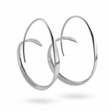 Silver-Tone Spiral Hoop Earrings