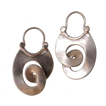 Silver-Tone Swirl Drop Earrings