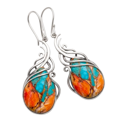 Silver-Tone Teardrop Drop Earrings
