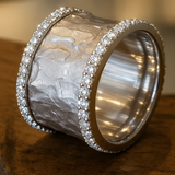 Cubic Zirconia Wide Band Ring