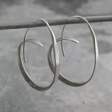 Silver-Tone Spiral Hoop Earrings