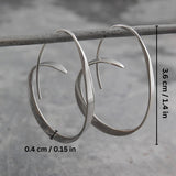 Silver-Tone Spiral Hoop Earrings