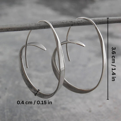 Silver-Tone Spiral Hoop Earrings