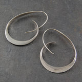 Silver-Tone Spiral Hoop Earrings