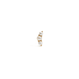 Trio White Pearl Flat Back Stud Earring