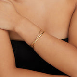 Gold-Tone Triple Strand Cuff Bracelet
