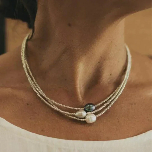 3-Strand Seed Pearl Necklace