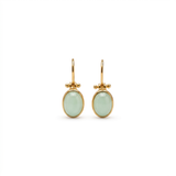 Vintage Style Green Moonstone Drop Earrings