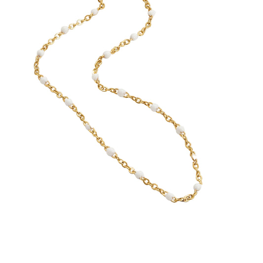Clean White Bead Necklace