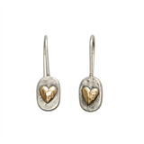 Golden toned heart earrings
