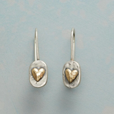 Golden toned heart earrings