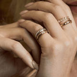 Pinky Promise Silver Tone Marquise Cut Dome Ring